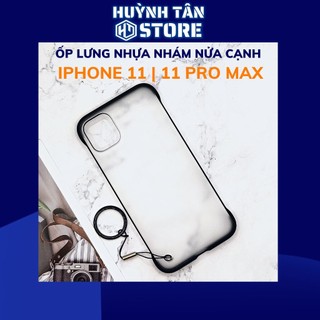 Ốp lưng iphone 11 ip 11 pro max nửa cạnh lưng nhám chống bám vân tay bảo vệ camera phụ kiện điện thoại huỳnh tân store