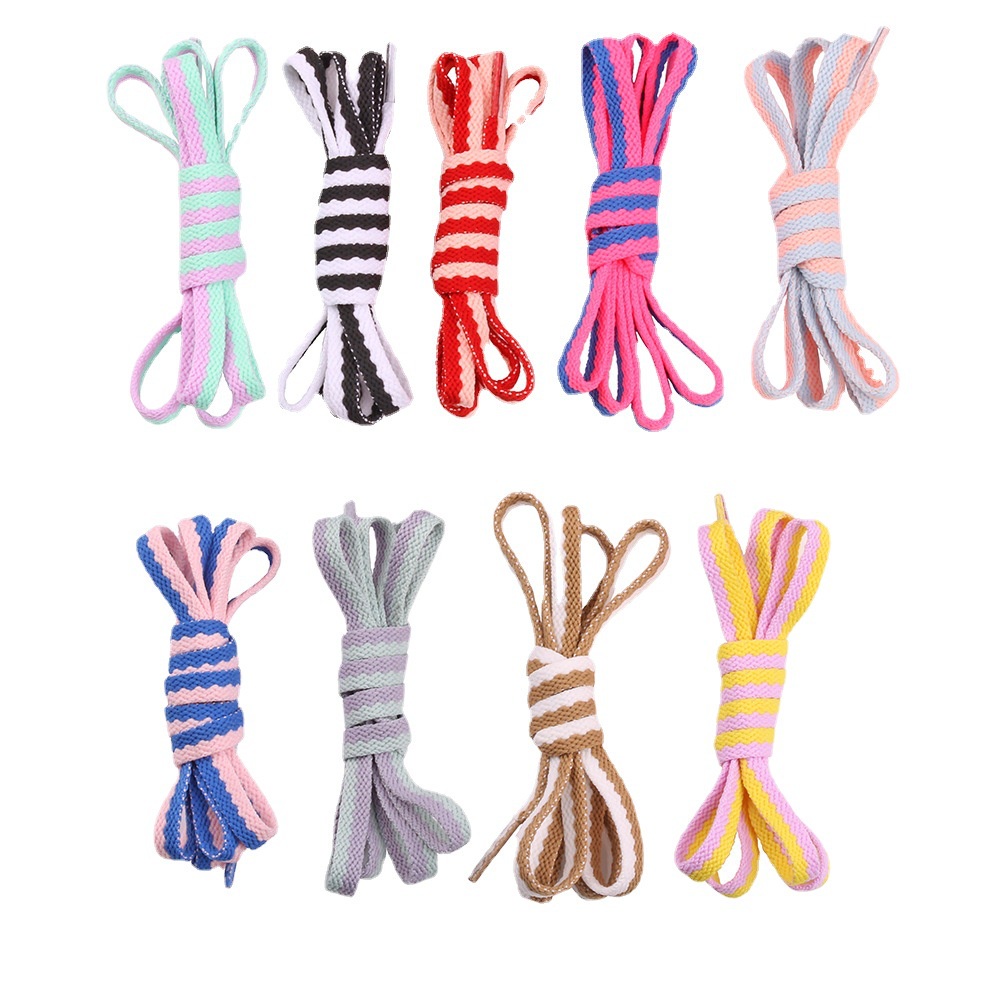 Dây Giày Hai Màu 120CM Bằng Vải nylon Khối Màu macaron