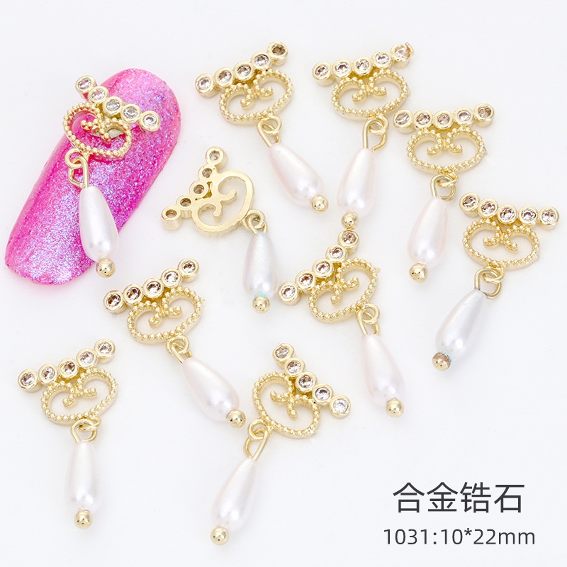 Phụ Kiện Đính Trang Trí Móng Tay Bằng Hợp Kim DIY Thời Trang