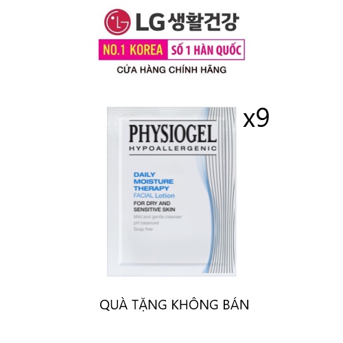 [Quà tặng không bán] Combo 9 gói Sữa dưỡng cấp ẩm và làm dịu da Physiogel Daily Moisture Therapy Lotion