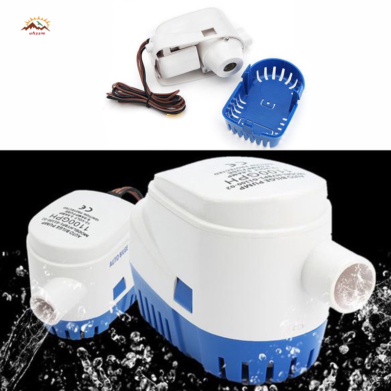 Máy Bơm Nước Tự Động 12V 1100GBH 12V 1100GBH Bilge Có Công Tắc Phao Nổi Tiện Dụng
