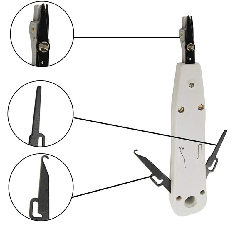 Công cụ đục lỗ chuyên nghiệp IDC RJ45 RJ11 Cat5E Cat6 Mạng viễn thông Cáp điện thoại Ổ cắm tác động Thiết bị đầu cuối chèn Công cụ