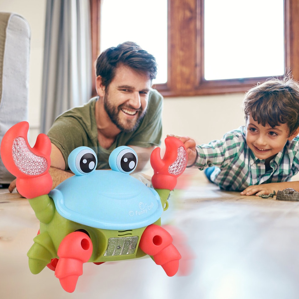 Đồ Chơi Chú Cua Điện Tử Có Đèn Và Nhạc Dễ Thương Cho Bé