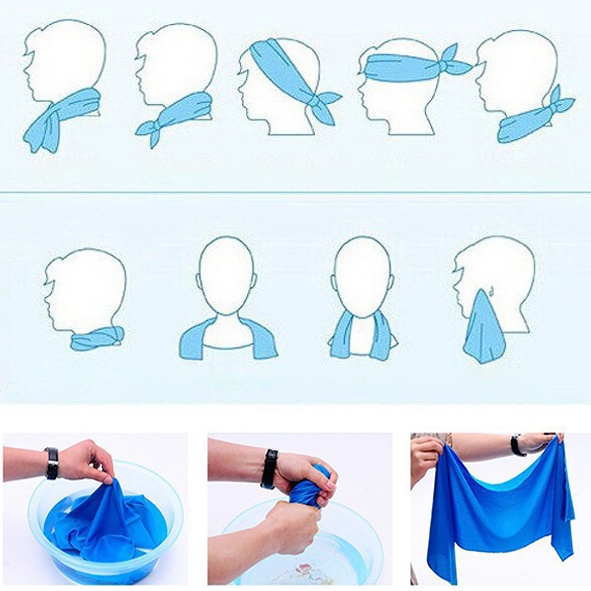 Khăn lạnh thể thao đa năng thấm hút mồ hôi, làm mát nhanh tập gym, tập thể thao