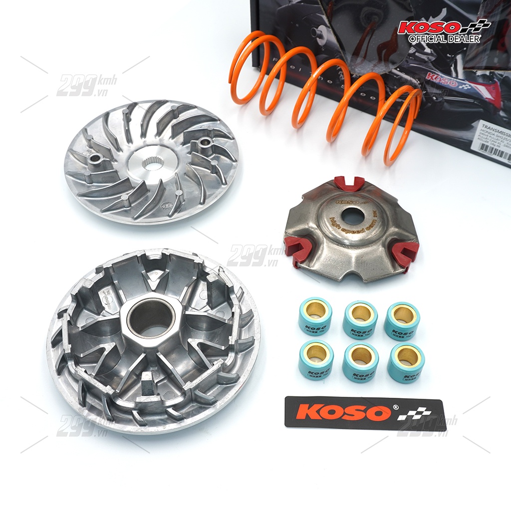 Combo nồi Koso Racing trước sau cho xe Honda SHVN 125-150, SH Mode, ADV...