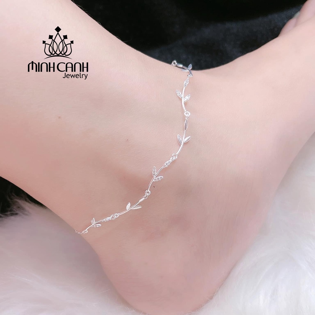 Lắc Bạc Họa Tiết Lá Dây Mảnh Minh Canh Jewelry