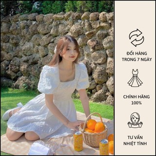 Đầm gấm xòe cổ ngọc khoét eo - t0520 copines