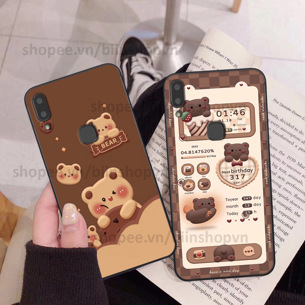 Ốp Vivo V9 / V9 Youth in hình gấu chocolate kẹo ngọt siêu đẹp siêu xinh