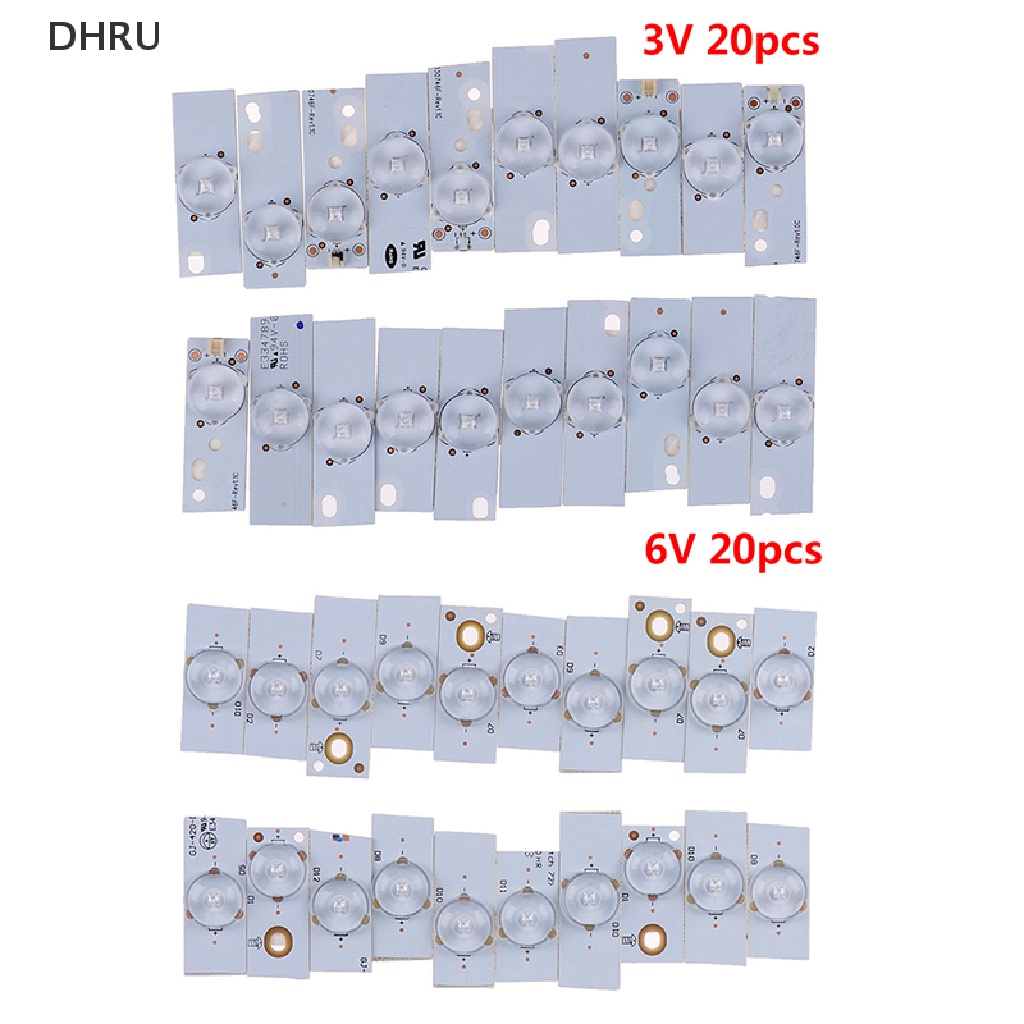 Dh Set 20 Bóng Đèn LED 3V 6V SMD Cho 32-65 inch LED TV
