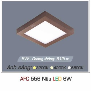 Đèn led ốp trần anfaco afc 556 viền nâu 1 chế độ
