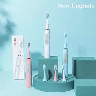 Bàn Chải đánh Răng điện IPX7 , Bàn Chải điện Tự động Chống Nước Kèm Tặng Thêm 2 Đầu Chải Mềm