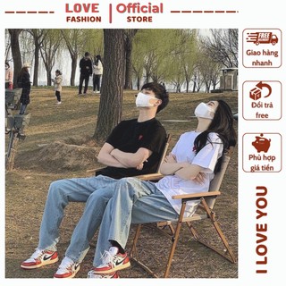 Áo thun đôi , áo cặp đồ đôi in trái tim nhỏ dễ thương ulzzang