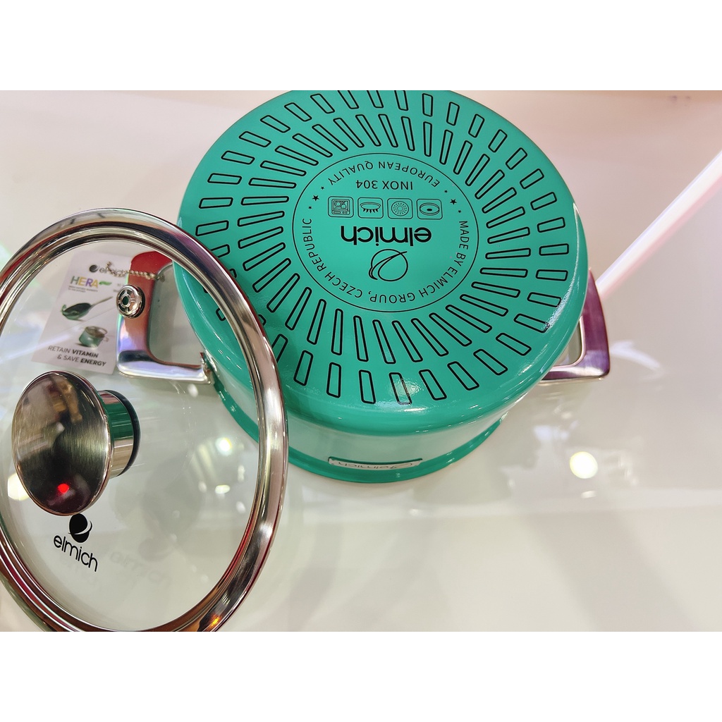Nồi inox liền khối Elmich Hera EL-8100 size 16cm, 18cm 8101,20cm 8102, 22cm 8103, 26cm 8104