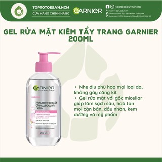 Gel rửa mặt kiêm tẩy trang Garnier làm sạch nhẹ dịu