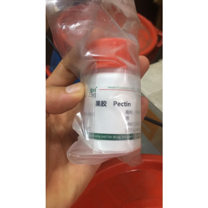 Hóa chất Pectin CAS No. 9000-69-5; hàng thí nghiệm; đóng gói lọ 25g