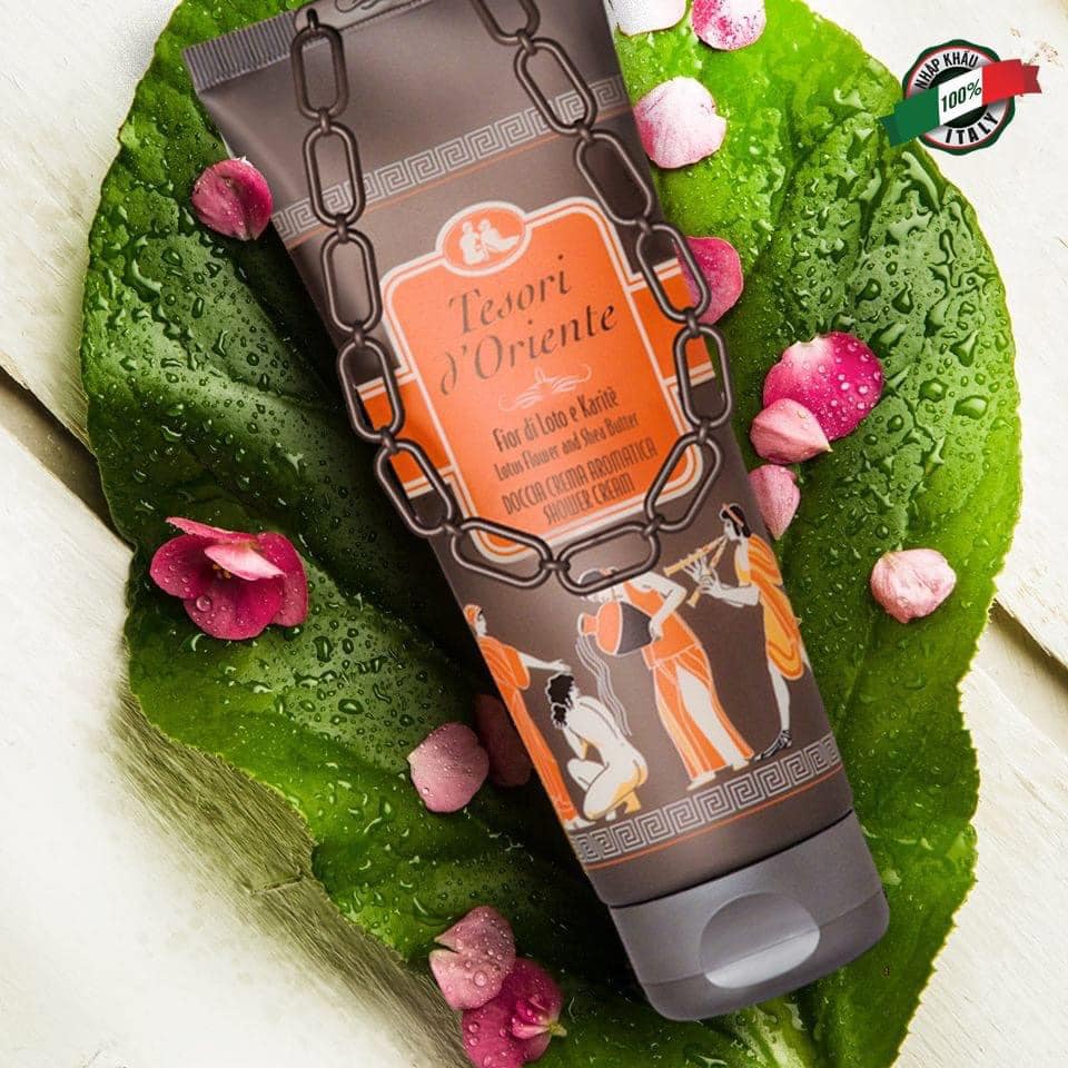 Sữa Tắm Nước Hoa Ý Tesori Hương Sen Chai Nhôm Màu Nâu 250ml - 500ml