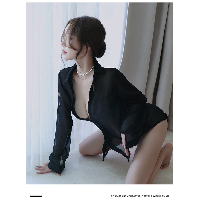 Sexy, gợi cảm áo sơ mi lưới nữ thời trang