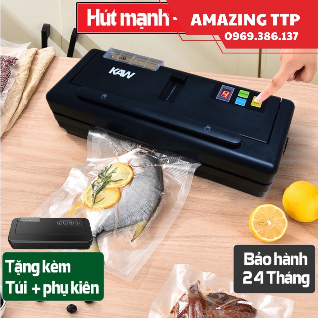 Máy Hút Chân Không - Không Kén Túi P290 - Lực Hút Mạnh, Hút Được Thực Phẩm Khô Và Ướt, BẢO HÀNH UY TÍN 1 ĐỔI 1