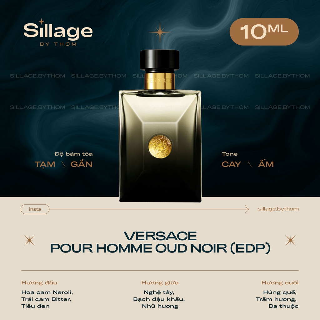 V E R S A C E POUR HOMME OUD NOIR EDP | Mẫu thử nước hoa nam