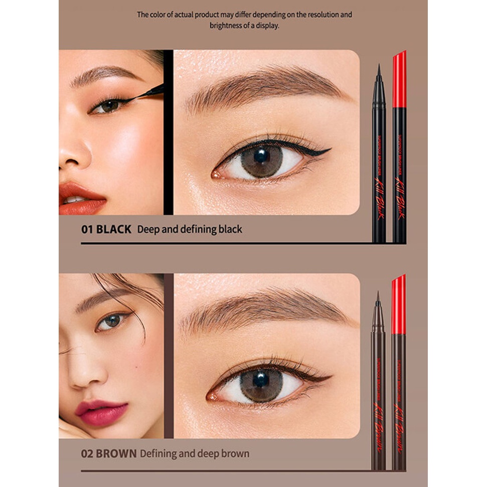 Bút Kẻ Mắt Clio Waterproof Pen Liner Kill Black-Ít trôi, có sẵn