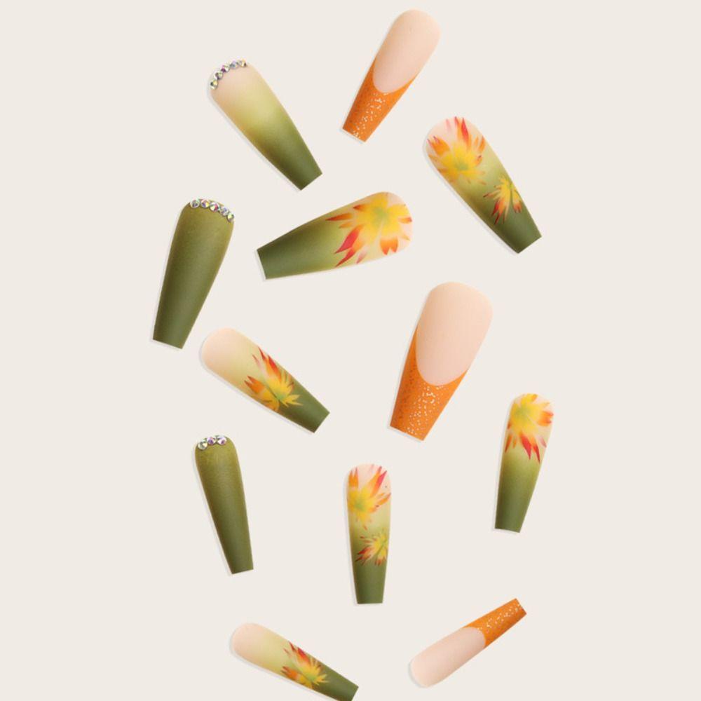 Bộ 24 Móng Tay Giả DIY Che Phủ Toàn Diện Có Thể Tháo Rời