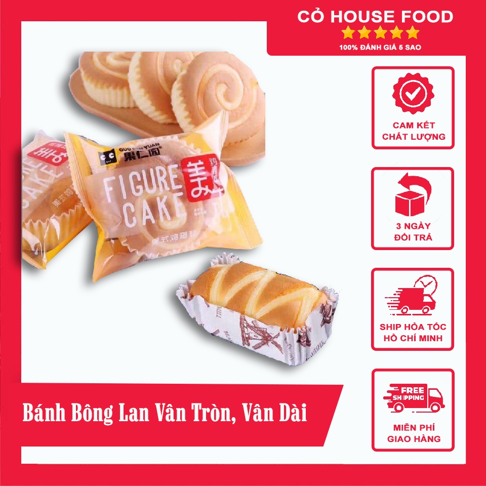 Bánh bông lan vân tròn, vân dài Đài Loan thùng 1Kg
