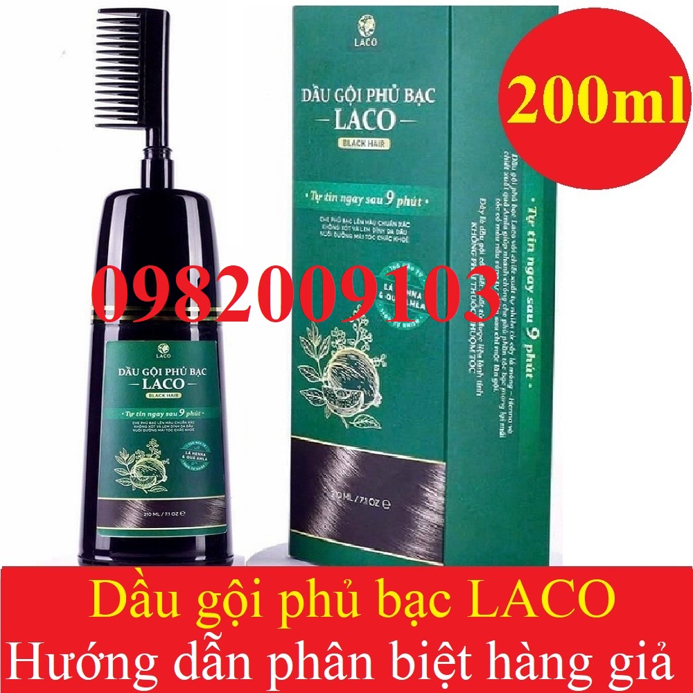 DẦU GỘI PHỦ BẠC LACO BLACK HAIR 200ml