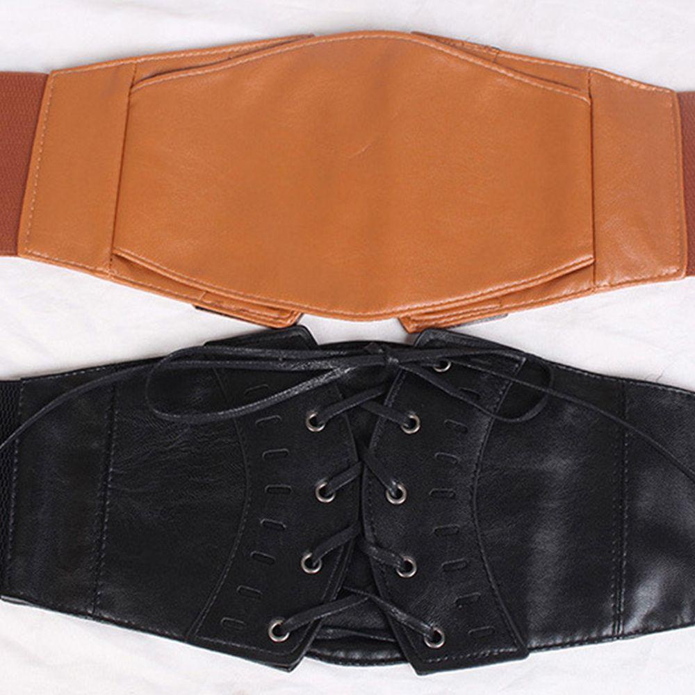 Thắt Lưng Da Pu Bản Rộng Co Giãn Thời Trang Mùa Hè Cho Nữ