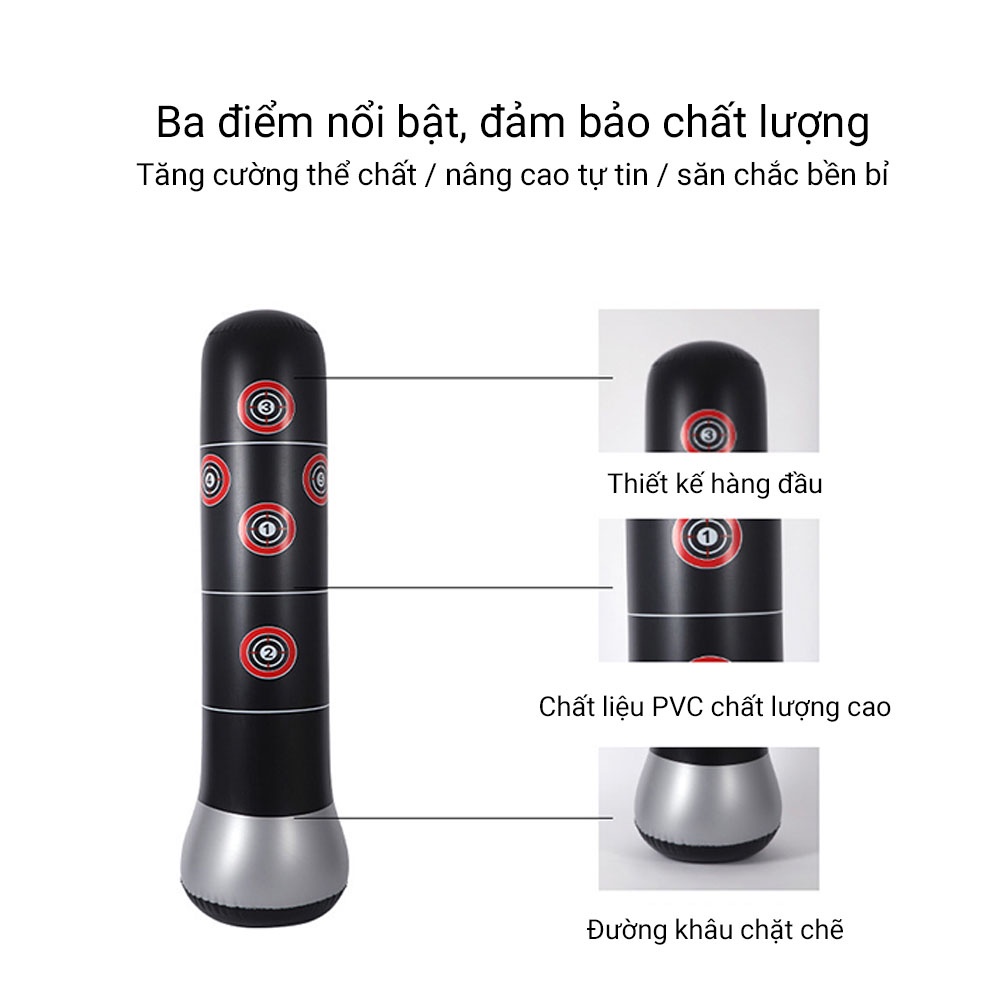 OneTwoFit Bốc Boxing Võ Thuật - Trụ Hơi Đấm Bốc Phản Xạ Phiên Bản ，bơm hơi bao cát người lớn trẻ em dụng cụ tập tại nhà