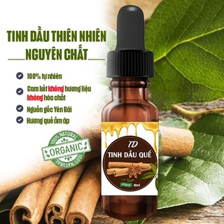 Tinh dầu thiên nhiên hương quế organic 100% (10ml) chất lượng xuất khẩu