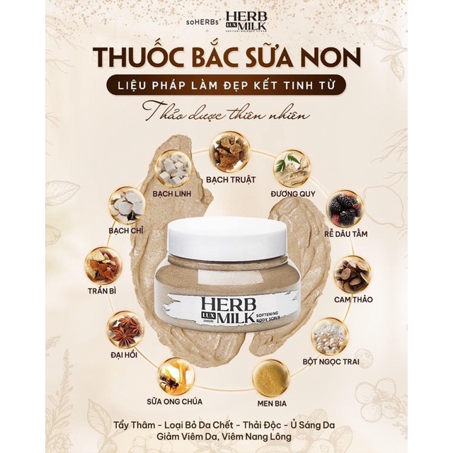Tẩy tế bào chết Thuốc Bắc Mix Sữa Non | BigBuy360 - bigbuy360.vn