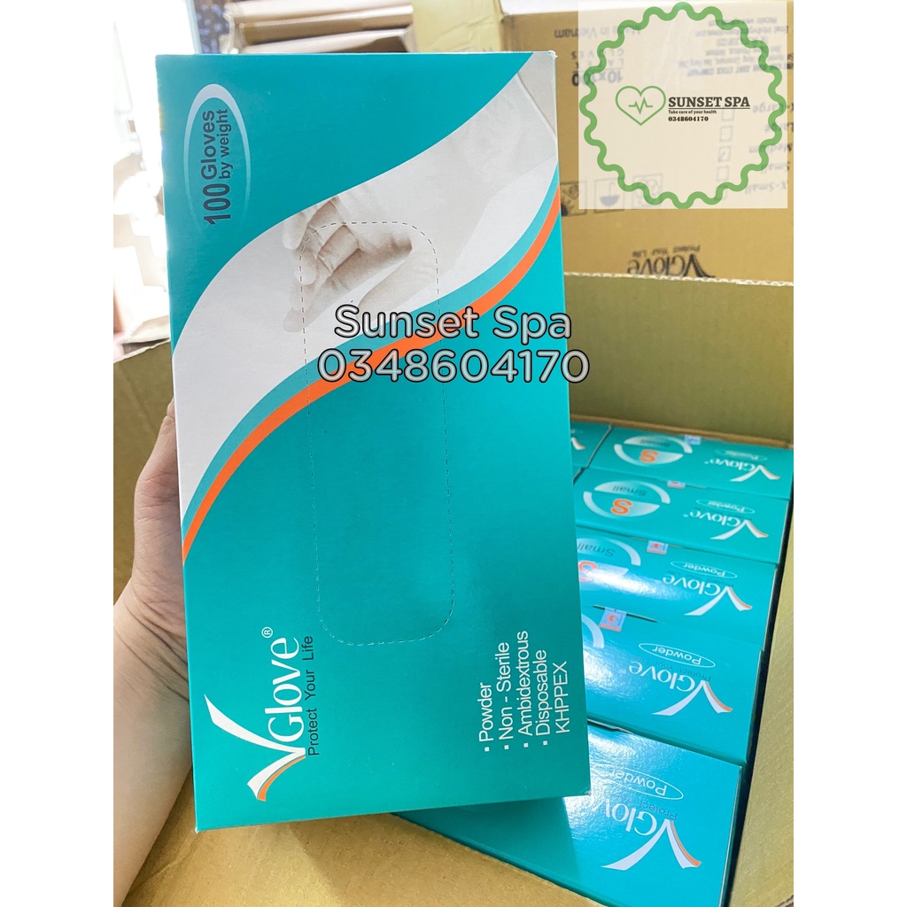 Găng Tay Y Tế Có Bột Vglove Hàng Công Ty  - Găng Tay Y Tế Có Bột Loại Dày