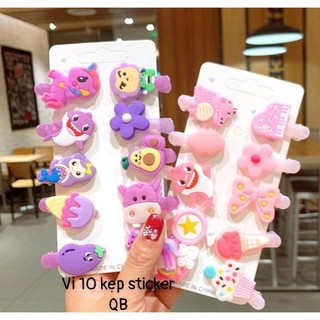 Kẹp tóc hoạ tiết cute cho bé gái
