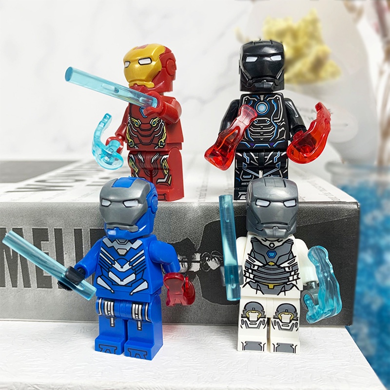 Set 8 Mô Hình Đồ Chơi Lắp Ráp Lego Nhân Vật Siêu Anh Hùng Iron Man