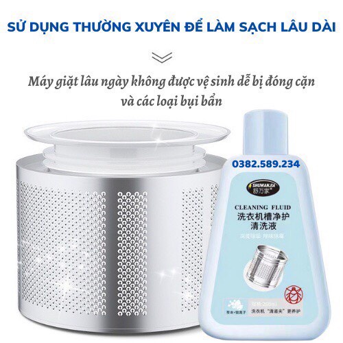 Nước Vệ Sinh Lồng Máy Giặt Chỉ Sau 1 Lần Tẩy Sạch Cặn Bẩn Diệt Khuẩn 260ml RIN