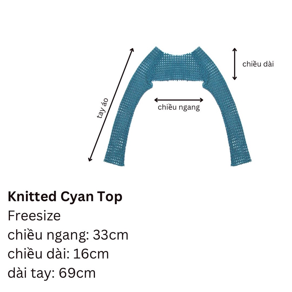 Áo ERRORIST Knitted Cyan Top