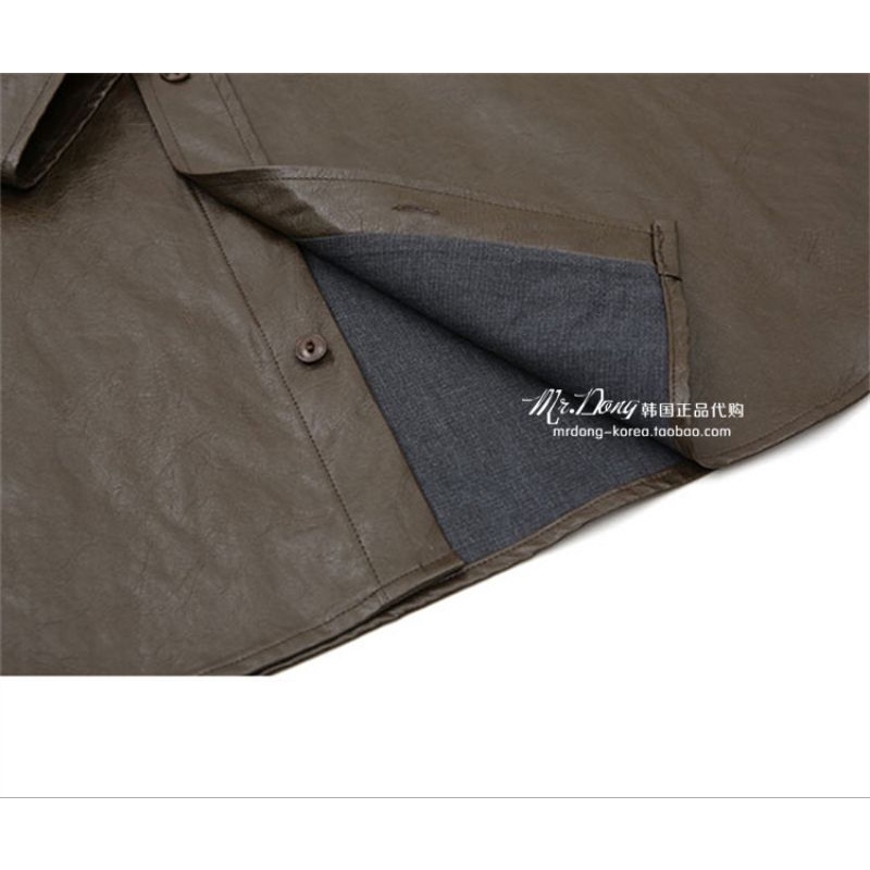 Áo Khoác SơMi Da Nhăn Phong Cách Vintage MrDong