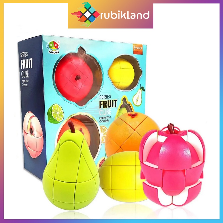 Bộ Sưu Tập Rubik Trái Cây FanXin Fruit Cube 3x3 Rubic Biến Thể Hoa Quả Các Loại Chanh Chuối Cam Đào Lê Táo