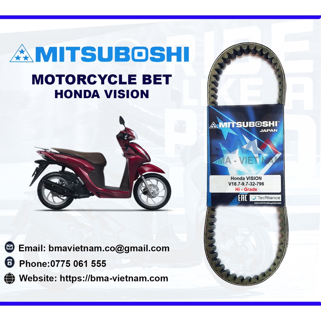 Dây curoa Mitsuboshi cho Honda VISION 110