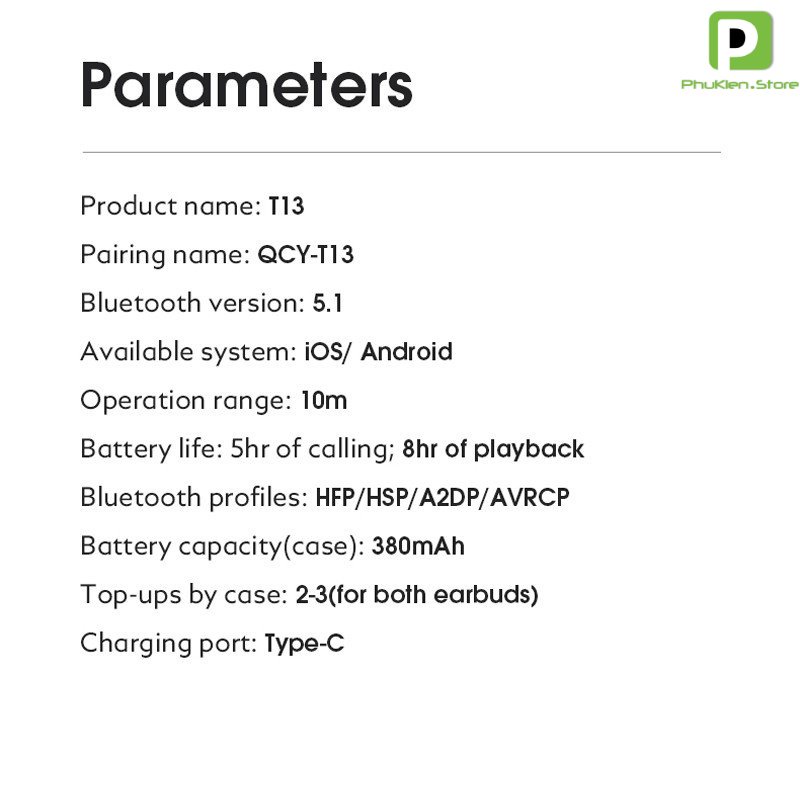 [BH 3 tháng, 1 đổi 1, Nguyên Seal] Tai Nghe Bluetooth 5.1 QCY T13 ✔️ Điều khiển cảm ứng ✔️ Hỗ trợ App ✔️ có pop-up
