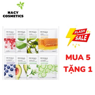 Mặt Nạ Giấy Trái Cây Dưỡng Trắng Cấp Ẩm Giảm Mụn Bioaqua 8 Vị Thiên Nhiên