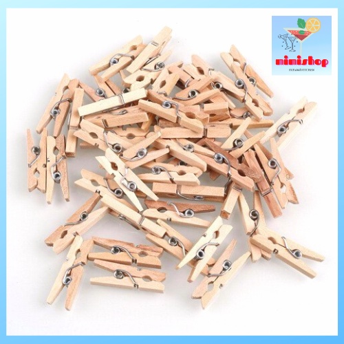 Kẹp Gỗ - Kẹp Gỗ Trang Trí - Kẹp Gỗ Decor Ảnh - Dụng Cụ Pha Chế ( Gói 50cái )