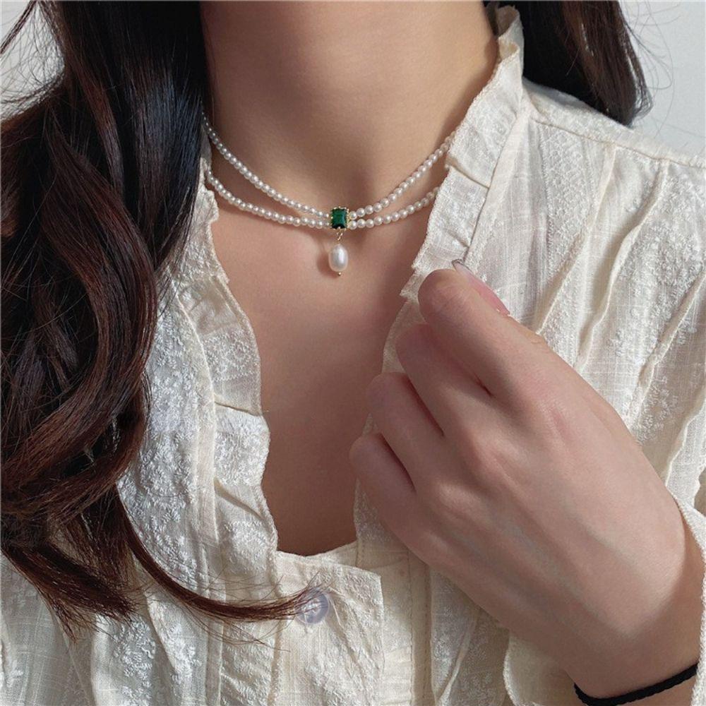 AROMA Vòng cổ Hai Lớp Thiết Kế Sang Trọng Thời Trang Cho Nữ