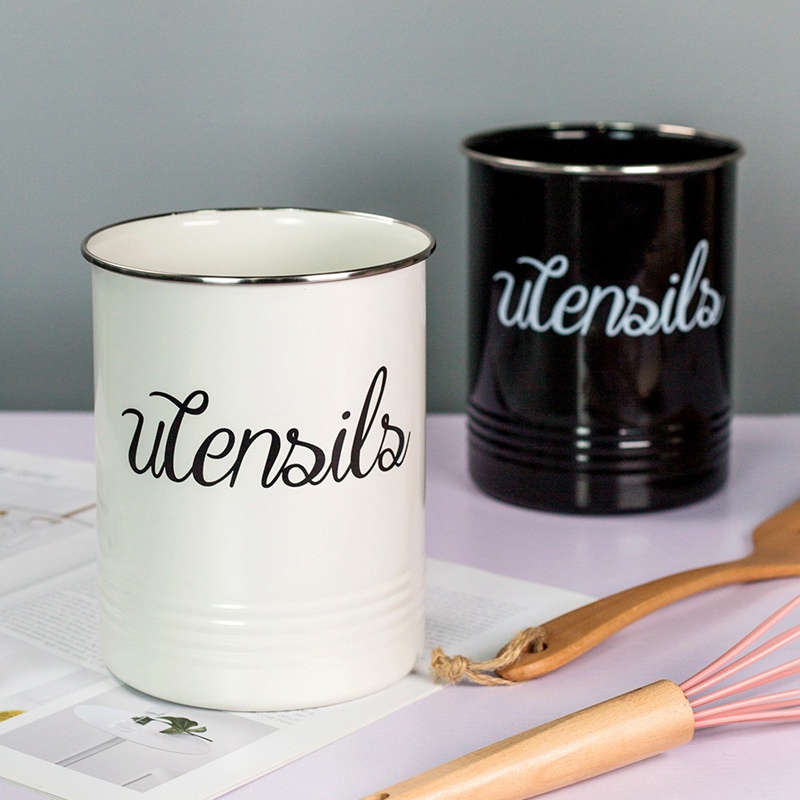 Nhà bếp Dụng cụ nấu ăn Người giữ đồ dùng nhà bếp Đồ dùng phẳng Người tổ chức Trang trại Trang trí nội thất Đồ dùng Caddy-White