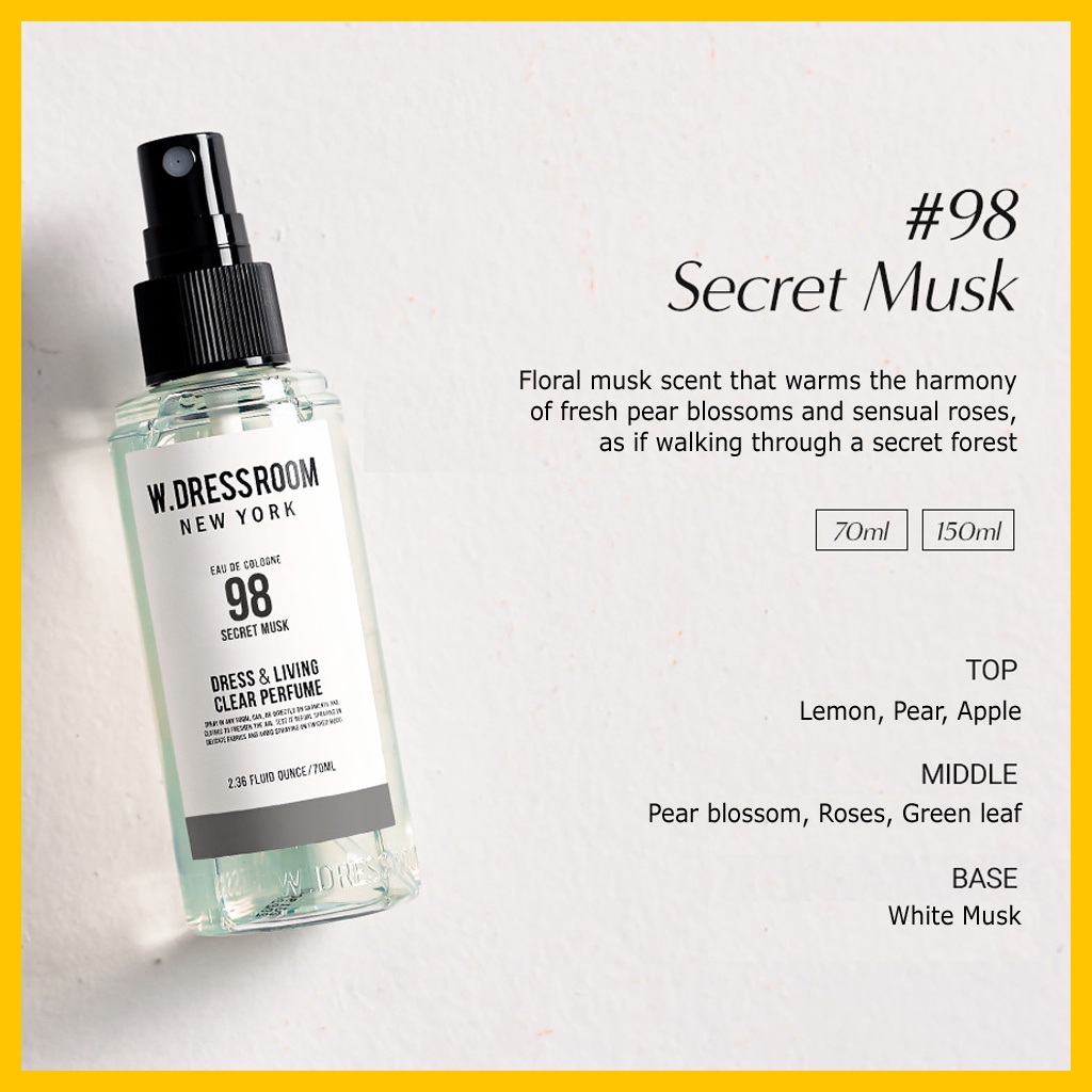 W.DRESSROOM Váy Đầm & Nước Hoa Trong Suốt Sống 150ml