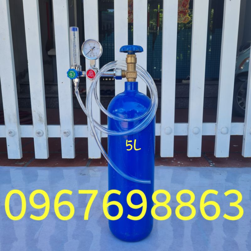 Bộ bình Oxy 5L dùng đóng gói cá cảnh và hải sản