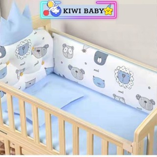 Cũi Gỗ Cho Bé 2 Tầng (Cũi,Màn,Quây,Nệm) Chất Liệu Gỗ Thông, Nôi Cũi Cho Bé 6in1 Quây Cũi Hoàng Gia-Kiwi.baby.shop