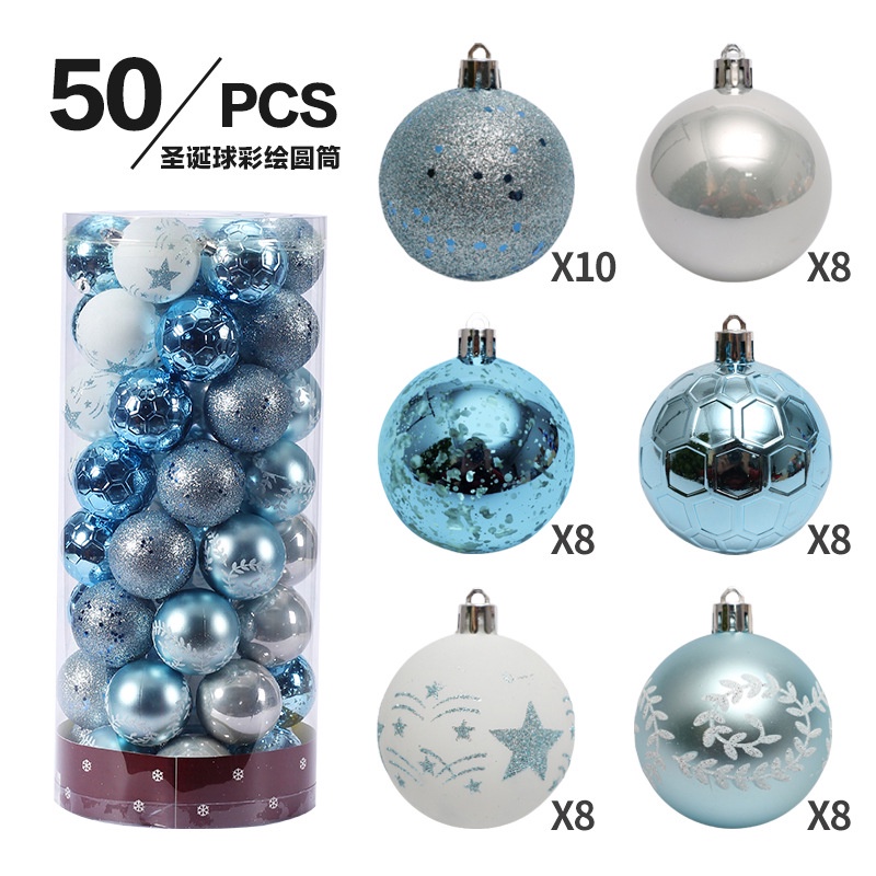 Hàng Mới Về Bộ 50 Trái Châu 6cm / 50 Trái Châu Trang Trí Cây Thông Giáng Sinh