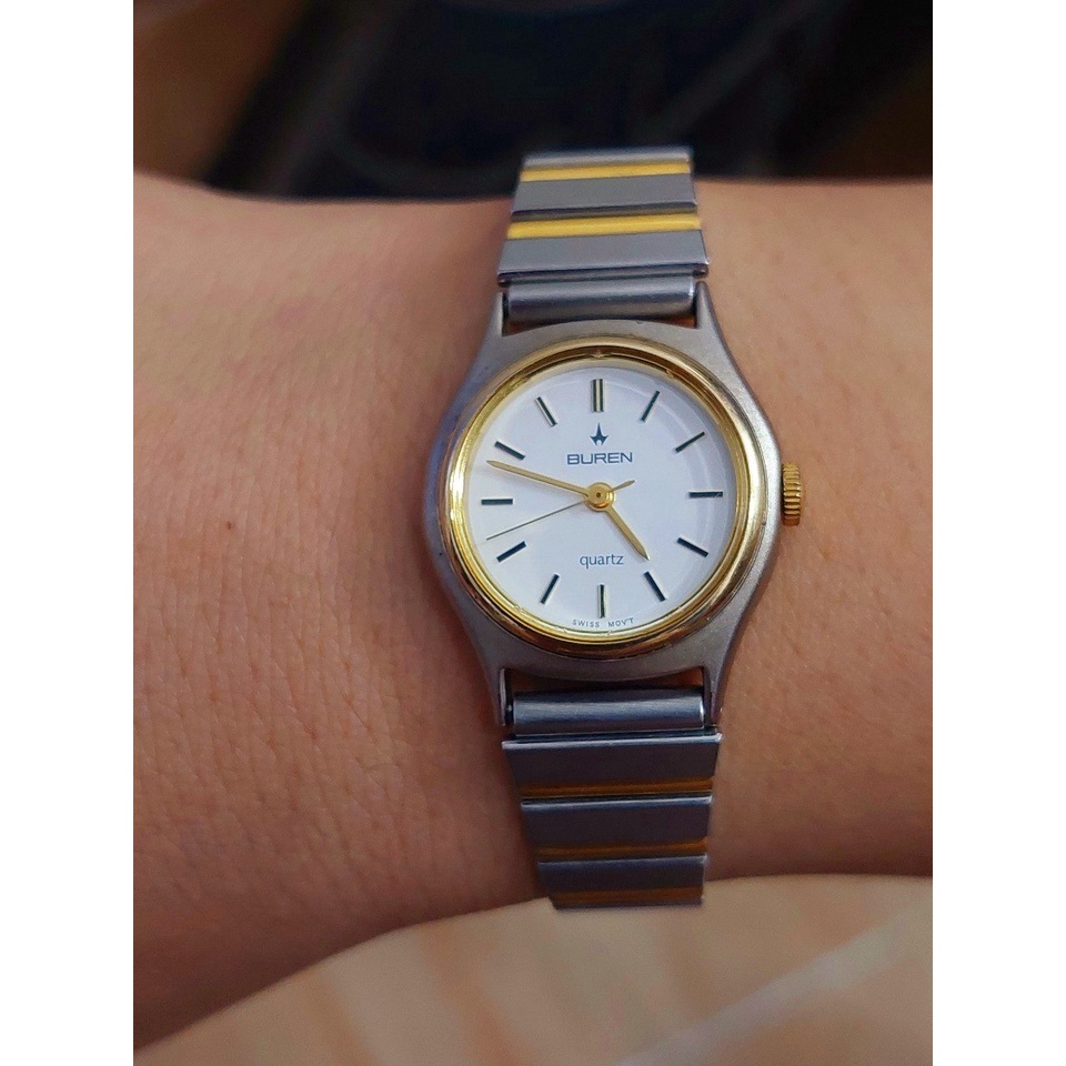 Đồng hồ Thuỵ Sĩ nữ Buren chạy pin hàng Si