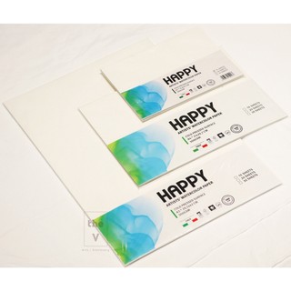   the V  Giấy vẽ màu nước acrylic gouache marker HAPPY 300gsm cold pressed vân nổi - A5 A4 A3 A2 A1 